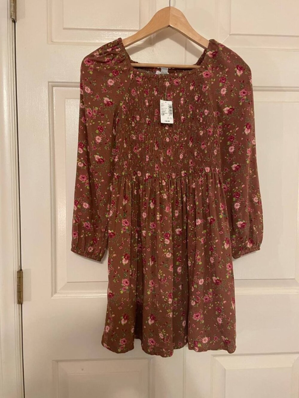 NWT fall The Children's Place Girls Cottagecore Floral Smocked Babydoll Dress